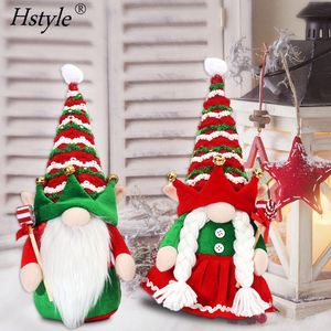 Gnomo <span class=keywords><strong>de</strong></span> Navidad decoraciones <span class=keywords><strong>de</strong></span> felpa verde rojo hecho a mano felpa Navidad Gnomo elfo decoración sueco Tomte Santa regalos bandeja escalonada Decoración - Product Image 1