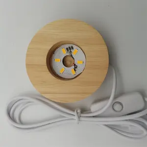 Lámpara LED USB de madera, Base de resina, creativa, 3D luz nocturna, 7 colores, gran oferta de Australia