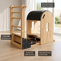 Baril d'escalier en bois de chêne de qualité professionnelle MJD ; Lit de Pilates en chêne pour usage domestique ; Reformer Pilates commercial pour salle de sport