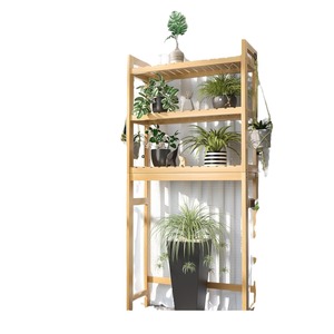 Estante de almacenamiento para baño Yuka de 3 niveles, de bambú, independiente, para inodoro y lavandería. - Product Image 5