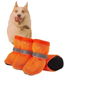 Zapatos de malla para perros, color rosa, transpirables, antideslizantes, para perros pequeños y medianos, uso en exteriores - Product Image 4