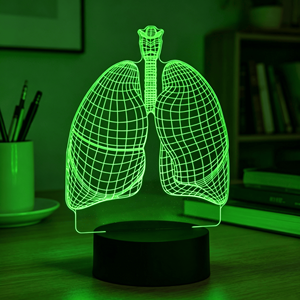 Lampe de nuit personnalisée avec image d'organes humains, cœur, poumons, lampe 3D pour chambre à coucher, 7 couleurs, décoration de la maison - Product Image 3