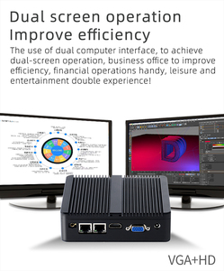 Sharerdp Intel Celeron N2840 n2810 N2830 8GB RAM tường lửa nhúng máy tính công nghiệp nhỏ không Quạt hộp PC 2 LAN cổng Barebone - Product Image 3