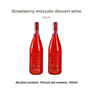Vin <span class=keywords><strong>de</strong></span> Moscato infusé à la fraise et à la pomme |   Vin mélangé 750 ml 10 % ABV pour la <span class=keywords><strong>distribution</strong></span> mondiale - Product Image 1