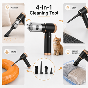4 in 1 Cordless Handheld <b>Vacuum</b> Cleaner 100W 20KPa Brushless Air Duster Blower Inflator Deflator Type C Rechargeable OEM ODM - Product Image 3