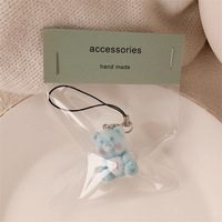 Pendentif en peluche 3D ours de dessin animé mignon fille suspendu corde en peluche étudiant sac pendentif porte-clés pendentif