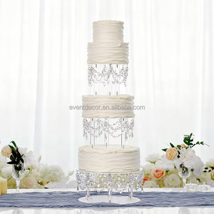 Vassoio Rotondo in Acrilico Trasparente <span class=keywords><strong>per</strong></span> Torte, Espositore <span class=keywords><strong>per</strong></span> Dessert <span class=keywords><strong>Fai</strong></span>-<span class=keywords><strong>da</strong></span>-<span class=keywords><strong>Te</strong></span> <span class=keywords><strong>per</strong></span> Matrimoni, Supporto Circolare in Acrilico <span class=keywords><strong>per</strong></span> Esposizione Torte - Product Image 3