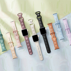 Scalatore durevole orologio in gomma cinturino <span class=keywords><strong>Ultra</strong></span> 2 Sport camelia motivo fiore in Silicone morbido I <span class=keywords><strong>Watch</strong></span> 7 8 9 Band per <span class=keywords><strong>Apple</strong></span> bande uniche - Product Image 6