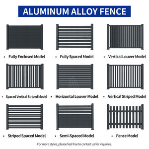 Panneaux de clôture de jardin en métal décoratifs modernes à <span class=keywords><strong>vue</strong></span> dégagée pour l'extérieur, clôture en aluminium pour patio, pelouse, cour arrière - Product Image 4