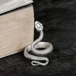 <span class=keywords><strong>925</strong></span> <span class=keywords><strong>Sterling</strong></span> Anello D'argento Del Serpente per Gli Uomini e Le Donne Dell'annata Punk Gotico Gioielli In Argento Dei Monili Animali - Product Image 2
