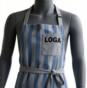 Tablier de cuisine et de restaurant personnalisé en gros, logo personnalisé, rayé, promotionnel, imperméable, vierge, 100% polyester, couleurs personnalisées - Product Image 6