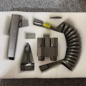 Grifo de <span class=keywords><strong>inodoro</strong></span> moderno 2 en 1 para el hogar, con boquilla de bidé de latón ABS y acero inoxidable 304, montado en la pared para baño - Product Image 6