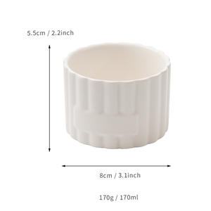 Vaso de cerámica personalizado para velas, cilíndrico, vacío, hecho a mano, para regalo DF2821 - Product Image 3