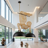 Lustre LED moderne suspendu, design sculpture Acrobat Roll Over, style artistique