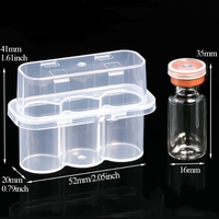 Boîtes d'emballage en plastique transparent pour petits flacons, vente en gros, personnalisées, 3 ml, 3 pièces, boîte de rangement cosmétique, petit support pour flacons
