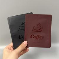 Sachets plats personnalisés en aluminium pour café filtre, scellés sur 3 côtés, pour emballage de thé et café en vrac