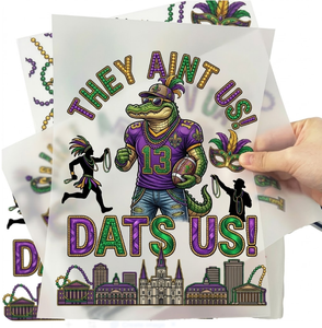 Vinilo Termoadhesivo de Fútbol Americano de Mardi Gras con Diseño de Cocodrilo para Transferencia, Hotfix, Tacto Suave, para Impresión de Camisetas, Calcomanías DIY Termoadhesivas - Product Image 1