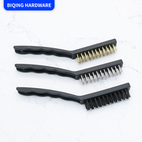 Brosse métallique industrielle en acier à 3 pièces pour le nettoyage, la décontamination et le polissage, élimination de la rouille