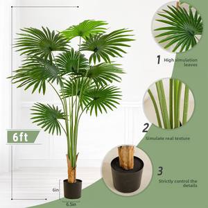 Palmera Artificial de California en Maceta, Planta Grande para Decoración de Interiores, YJ-0036 - Product Image 1