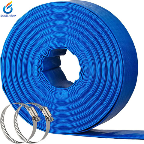 1.5 2 3 4 5 6 8 12 Inch  High Pressure Pvc Water Soft Flexible Lay Flat Layflat Hose Pipe for Agriculture Irrigation System