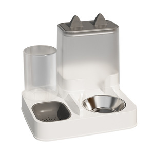 Bol pour chat et chien en acier inoxydable, distributeur automatique de nourriture et d'eau pour chat, double bol pour animaux de compagnie. - Product Image 5