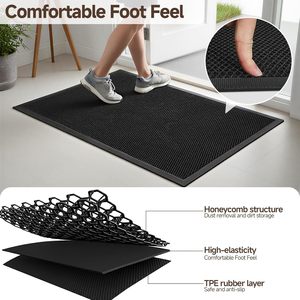 2' X 3' Commercial Grade Floor Mat High <strong>Stretch</strong> Elastic 3D Mesh Heavy Duty Trapper Rug High Traffic Area Entrance Anti Slip - Product Image 3