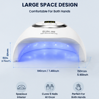 Nouvelle Lampe à Ongles Électrique de Bureau UV LED à 24 Perles pour Séchage Rapide de Tous les Gels et Colle, Idéale pour la Manucure à Domicile ou en Salon