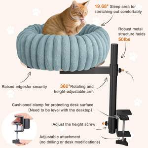 Home Office Stevige 50lbs Metalen <span class=keywords><strong>Frame</strong></span> 360 ° Roterende Kat <span class=keywords><strong>Bed</strong></span> Voor Bureau Hangmat Voor Tafel - Product Image 4