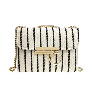 Bolso Bandolera de Lona de Alta Calidad, Versátil y Elegante, con Cadena Moderna, Novedad de Verano 2019 - Product Image 5