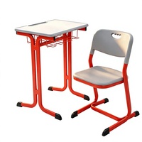 Ensemble commercial scolaire complet de conception à assemblage rapide avec table d'étude de mobilier commercial Ensemble table et chaise robustes