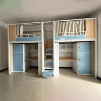 Lit superposé spacieux avec bureau intégré pour étudiants résidentiels – Meuble de chambre pratique et personnalisable