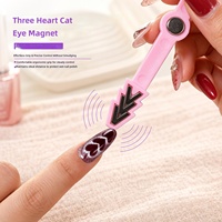 Nouvel outil magnétique 3-en-1 pour ongles, motif arbre de Noël œil-de-chat, double tête, aimant puissant pour salons de manucure