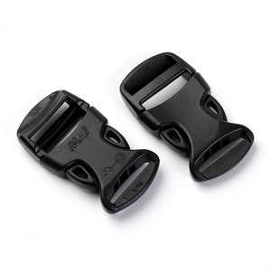 Hebilla de nailon de 20 mm, negra, de plástico, ajustable, para mochilas, riñoneras, correas de hombro, correas de seguridad - Product Image 3