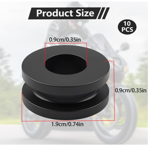 Kit de 10 Anillas de Goma Pequeñas M6 para Carenado de Motocicleta, Repuesto para Montaje de Carenado - Product Image 3