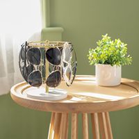 Organisateur de lunettes de soleil, support de rangement pour 12 paires de lunettes, présentoir en métal sur pied pour bureau/comptoir, ensemble de chambre à coucher