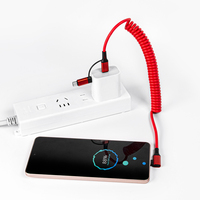 Nouveau design 2026 – Câble de charge rapide 3-en-1 enroulé 60W USB-C vers USB-C en alliage d'aluminium PU – Chargeur USB Yijia YS-206S