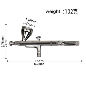 HD-130แอร์บรัชช่างแต่งหน้าสามเบื่อมืออาชีพปืนพ่นสีแบบแอ็คชั่นคู่สำหรับของเล่นหนังงานฝีมือสูบลม - Product Image 3
