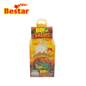 Vente en gros de bonbons gommeux de dinosaure 4D, gélatine saine dessin animé de dinosaure, gelée de bonbons, bonbons gommeux remplissage de confitures, jouets de bonbons gommeux - Product Image 3