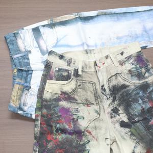 Gran Venta de pantalones vaqueros lavados de alta calidad a la moda personalizados pantalones vaqueros rectos sueltos de gran tamaño de peso pesado para hombres - Product Image 4