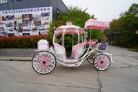Kereta Labu Pernikahan Mewah Desain Baru, Kereta Cinderella Romantis Bergaya untuk Tamasya, Kereta Labu Listrik