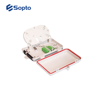Boîte à bornes à fibres optiques de bureau Sopto 4 ports Simplex SC/Duplex LC Type Mini boîte de prise de bornes optiques FTTH