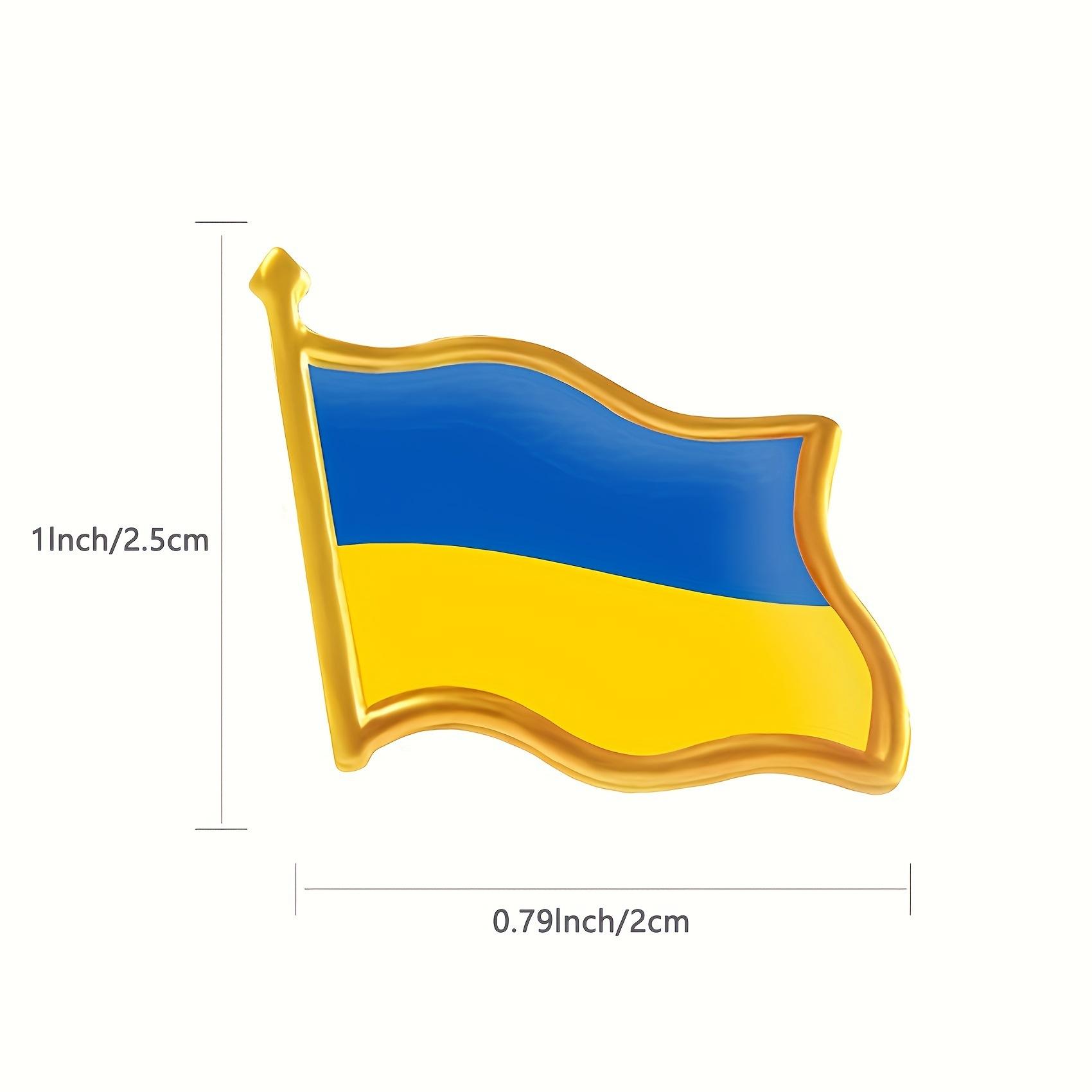 Ukrainian flag brooch
