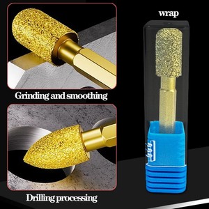 Cabezal de Pulido de Diamante con Vástago Hexagonal para Taladro Eléctrico, Lima Rotatoria para Grabado en Hierro Fundido, Aluminio y Piedra, Pulido de Metales y Soldadura - Product Image 3