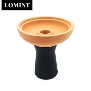 LOMINT 1 חור גדול חימר קערת נרגילה נרגילות טבק קערות עם סיליקון Narguile אביזרי LM-282