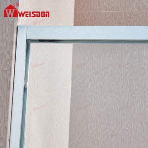 Weisdon fabbrica diretta 8mm incorniciata in lega di alluminio <span class=keywords><strong>doppia</strong></span> porta scorrevole in vetro temperato - Product Image 3