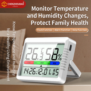 Digitales Großbildschirm-Temperatur- und Feuchtigkeitsmessgerät Intelligente Uhr Innenthermometer <span class=keywords><strong>Hygrometer</strong></span> für Schlafzimmer Kinderzimmer Schreibtisch - Product Image 3