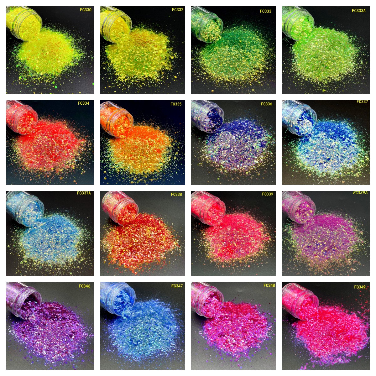 neon chunky glitter