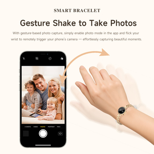L6 Smart Bracelet for Women with Rhinestone Dial <b>Heart</b> Rate Blood Oxygen Sleep IP67 Waterproof Fitness Tracker Metal Chain Band - Product Image 6