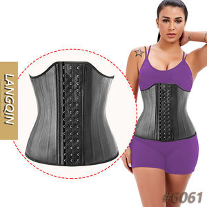 Nouvelle conception Langqin : Corset amincissant en latex avec baleines en acier, ceinture de contrôle du ventre pour femme, écologique et antibactérienne - Product Image 1