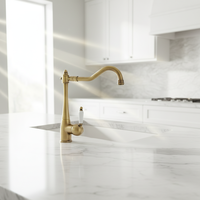 Robinet mélangeur de cuisine monocommande moderne Minwei, finition chrome laiton, avec cartouche céramique, à poser sur comptoir, pour la maison - Meilleures ventes